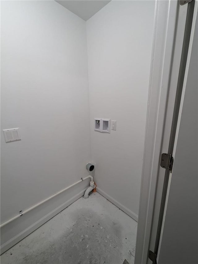 laundry room with hookup for a washing machine