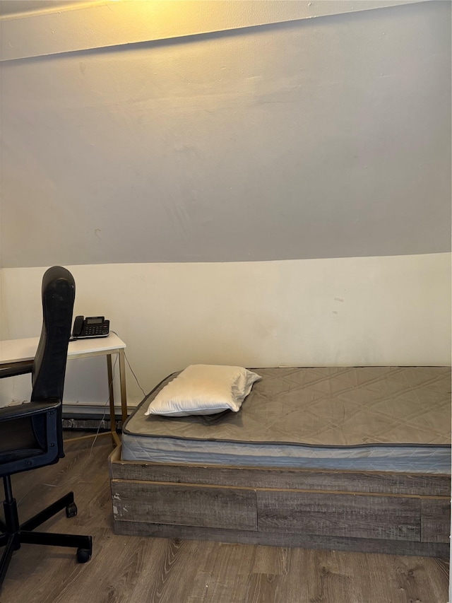 bedroom featuring dark wood-type flooring