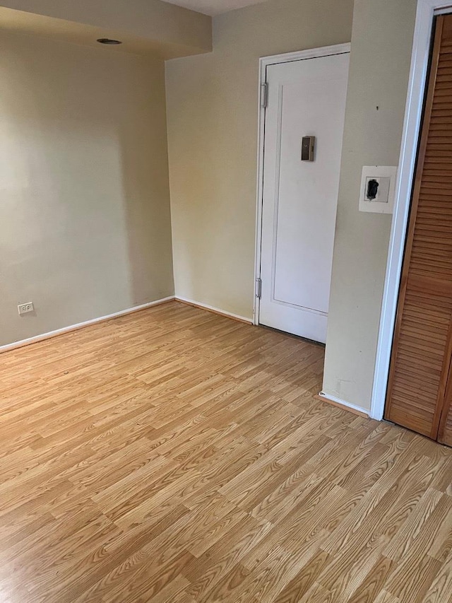 empty room featuring light hardwood / wood-style flooring