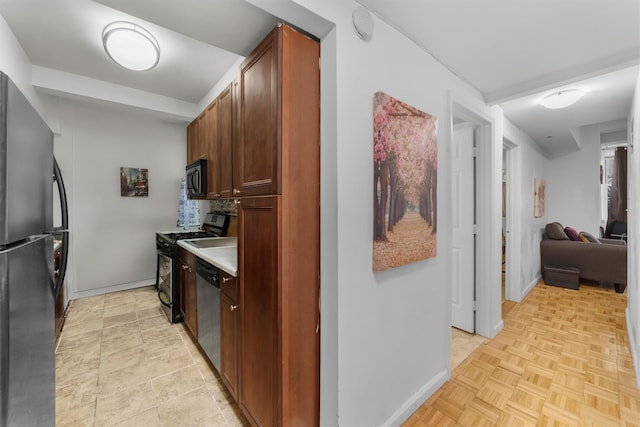 kitchen with appliances with stainless steel finishes