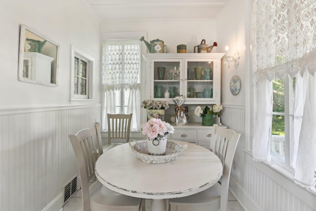 view of dining area