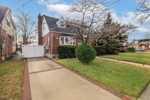 view of property exterior with a yard