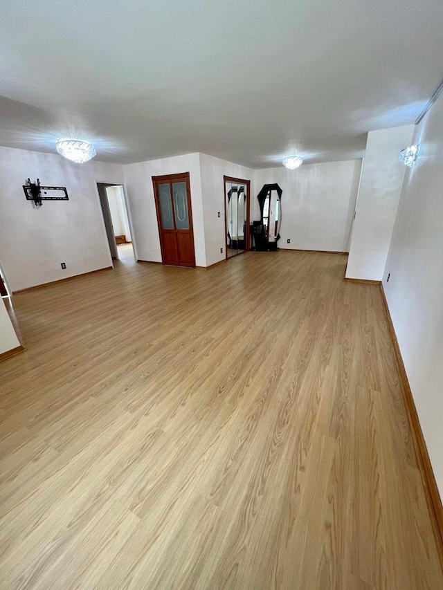 interior space featuring light wood-type flooring