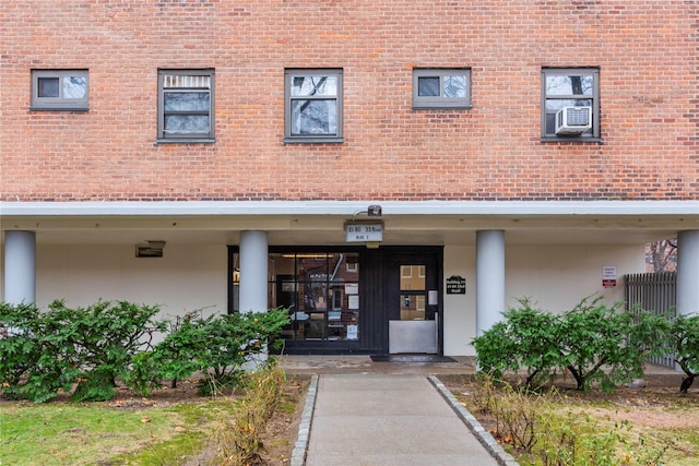 property entrance with cooling unit