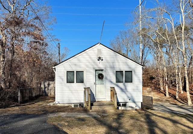 view of bungalow-style house