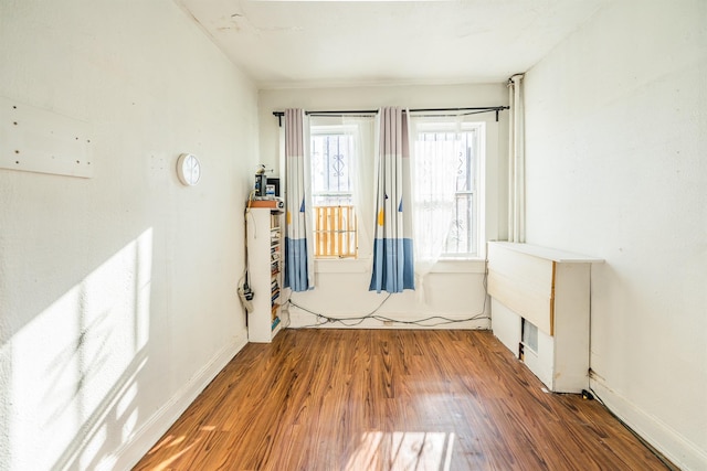 empty room with hardwood / wood-style flooring