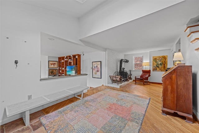 interior space featuring light wood-type flooring