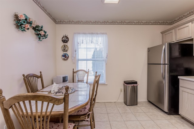 view of tiled dining area