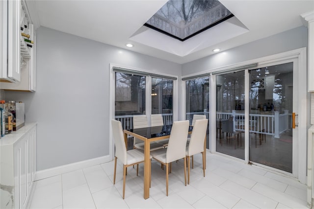 view of dining area