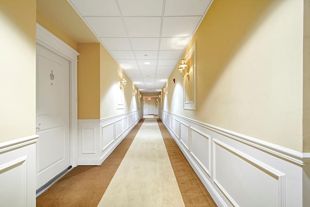 corridor with carpet floors