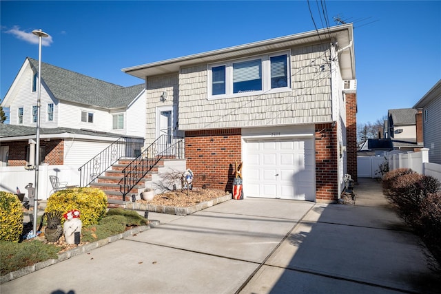 view of front of house featuring a garage