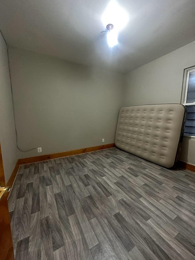 unfurnished bedroom with wood-type flooring