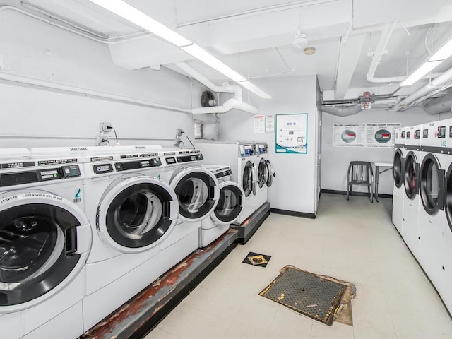 laundry area featuring separate washer and dryer