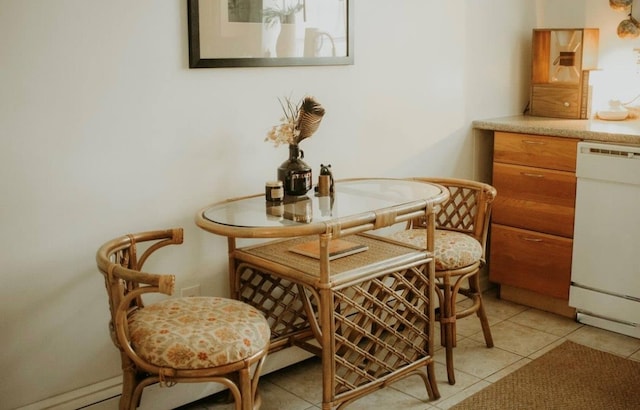 view of tiled dining area