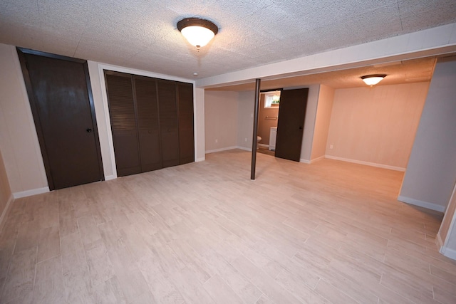 unfurnished bedroom with light wood-type flooring