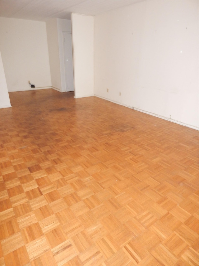 empty room featuring light parquet floors