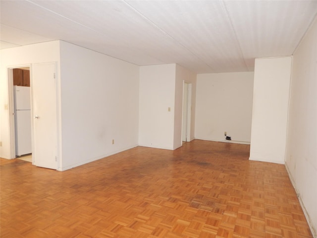 empty room featuring light parquet flooring