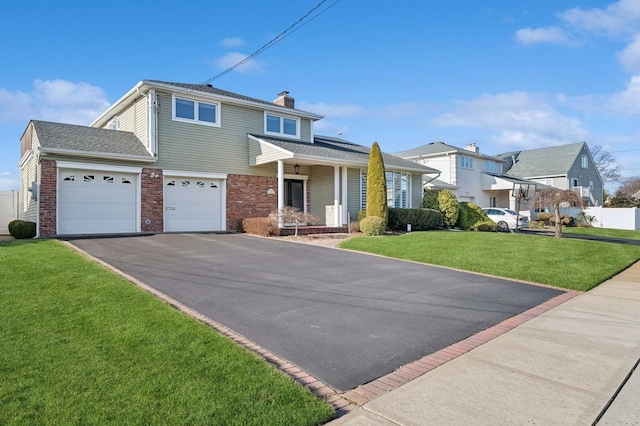 front facade with a front lawn