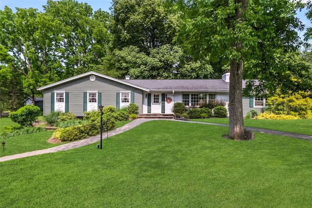 17 Walnut Hill Rd, Poughkeepsie, NY 12603 - single story home with a chimney and a front lawn