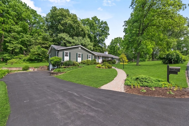 17 Walnut Hill Rd, Poughkeepsie, NY 12603 - ranch-style house featuring asphalt driveway and a front yard