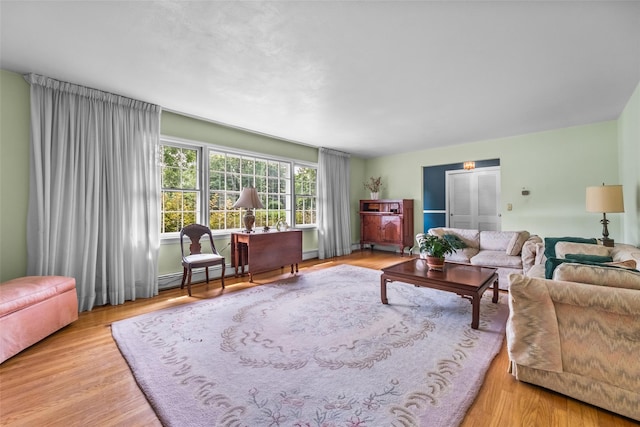 17 Walnut Hill Rd, Poughkeepsie, NY 12603 - living area featuring baseboard heating and wood finished floors