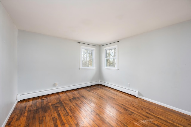 spare room featuring hardwood / wood-style floors