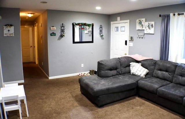 view of carpeted living room