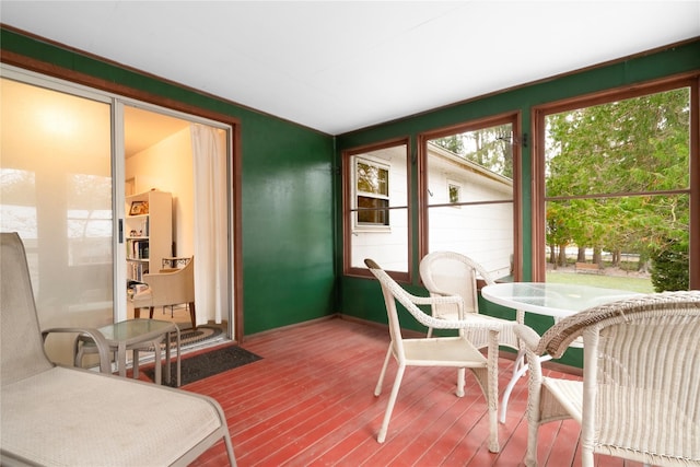 view of sunroom