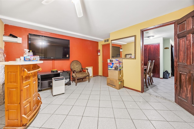 view of tiled living room