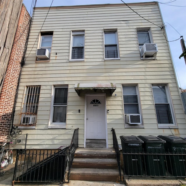 view of front of property featuring cooling unit