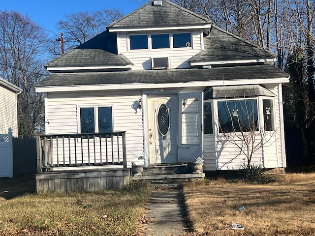 view of front of house featuring central AC