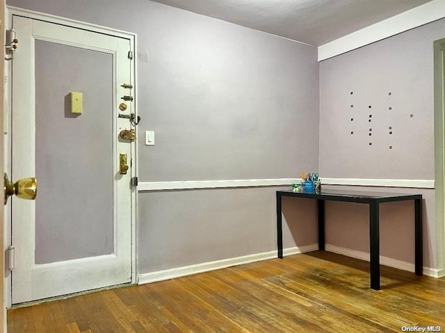 interior space featuring wood-type flooring