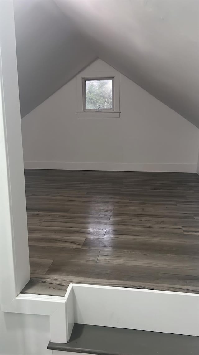 bonus room featuring vaulted ceiling