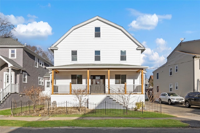 view of front facade with covered porch