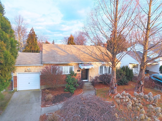 view of front of home featuring a garage