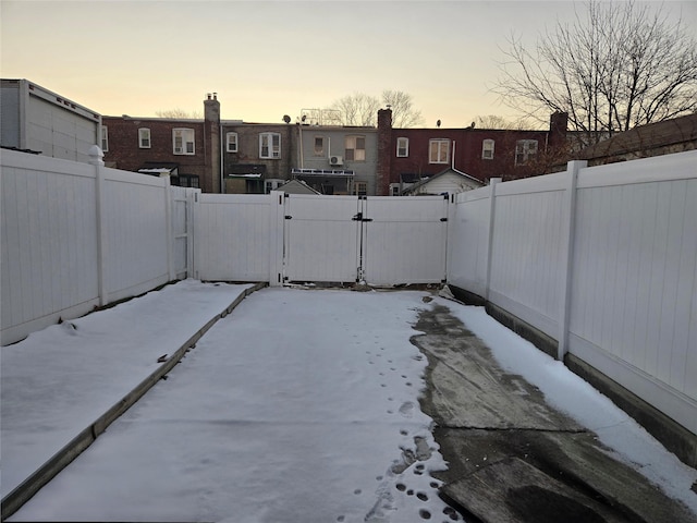 view of snowy yard