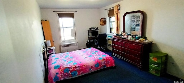 bedroom with radiator