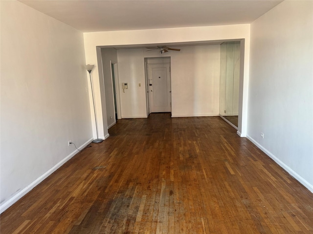 interior space featuring dark wood-type flooring