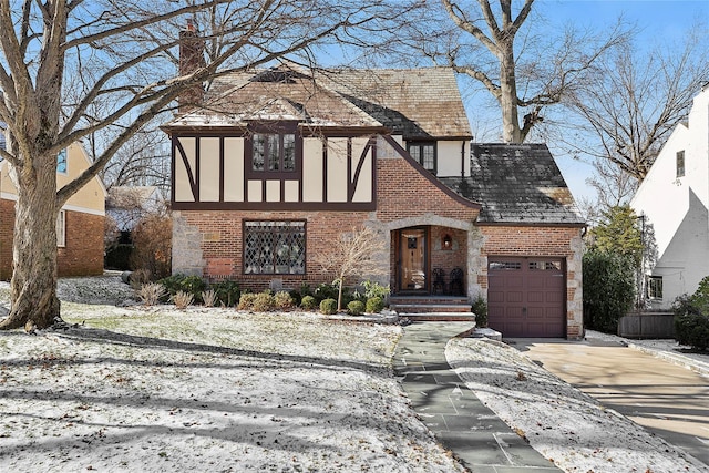 view of tudor home