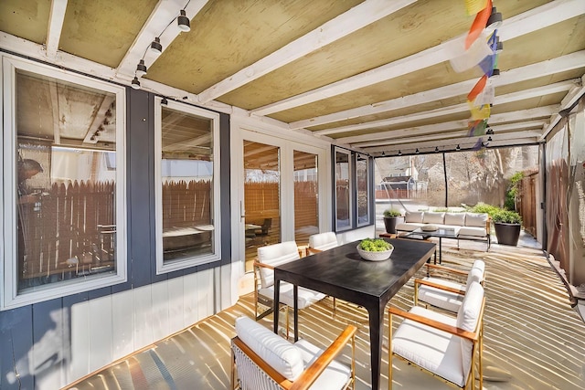 view of sunroom / solarium