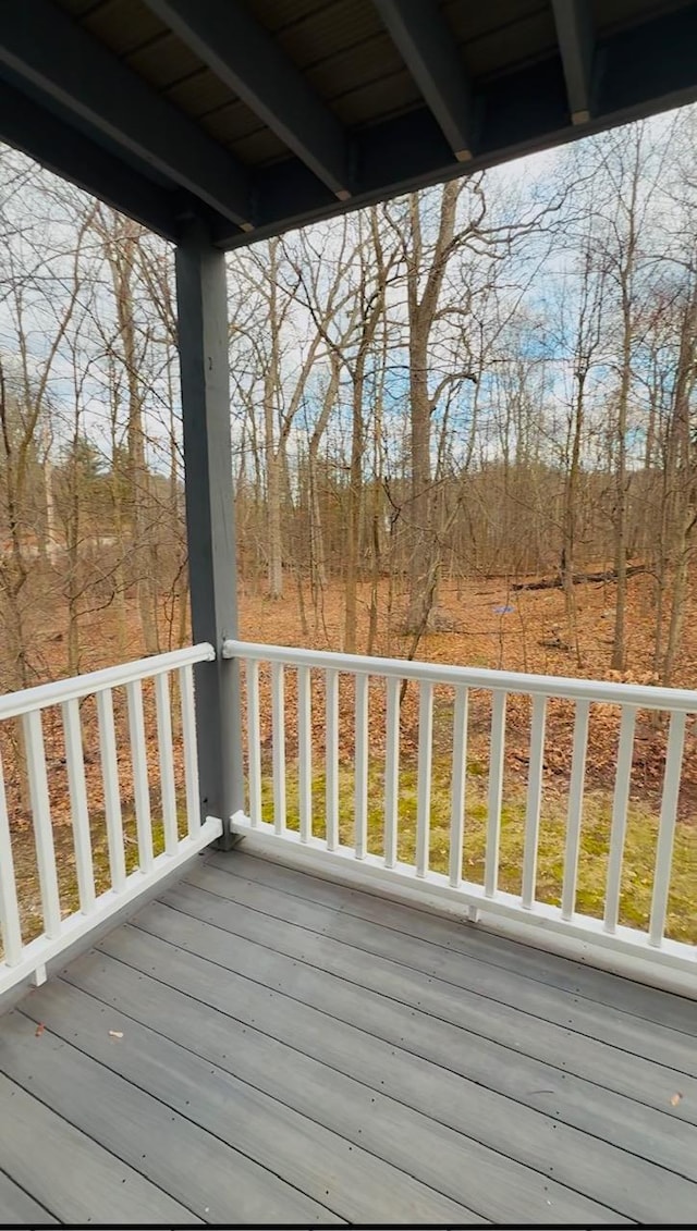 deck with covered porch