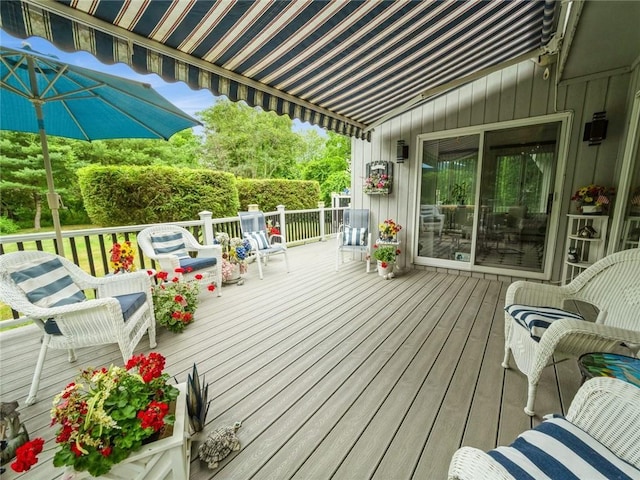 view of wooden terrace