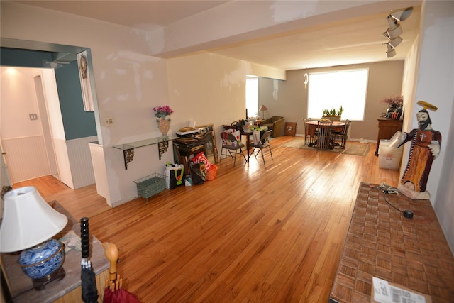 miscellaneous room with hardwood / wood-style floors