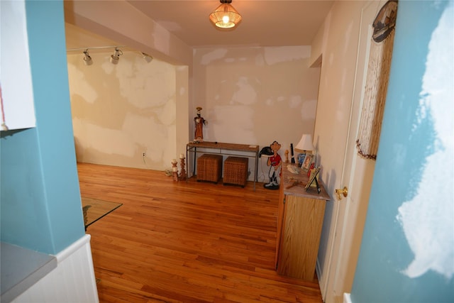 hall featuring hardwood / wood-style flooring