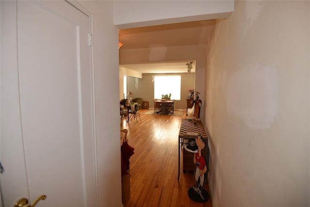 hall featuring light hardwood / wood-style floors