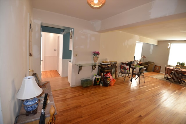 miscellaneous room with hardwood / wood-style flooring