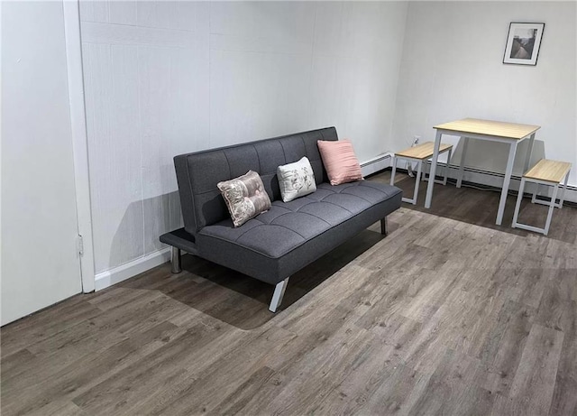 living room featuring hardwood / wood-style flooring