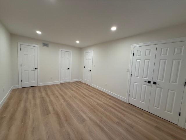 interior space featuring light hardwood / wood-style floors