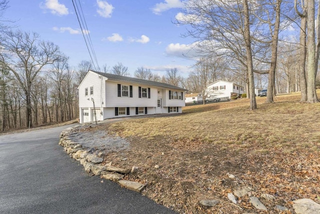 split foyer home with a garage