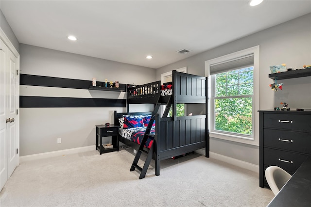 view of carpeted bedroom